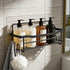 Pack Shower Caddy Shelves Organizer Rack, Single Shower Caddy,No Drilling Wall Mounted Self Adhesive Shower Shelves