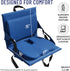 Everlasting Comfort Stadium Seats with Back Support - Adjustable Memory Foam Bleacher Chairs with Back and Cushion