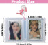 KIGOTWIN 3 Inch Album Album, 40 Photocard Mini Photo Love Heart Hollow Photocard Id Holder Pockets With Pendant (Light