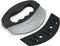 Checkered Chef Salad Chopper Tool with Cover - Mezzaluna Knife Stainless Steel Vegetable Rocker