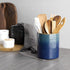 DOWAN 7.2" Large Kitchen Utensil Holder - Ceramic Crock with Table-Protection Cork Mat for Kitchen Decor & Housewarming