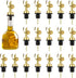 Blulu 24pc Olive Oil Spout Stainless Steel Weighted Bulk Self-Closing Bottle Pourers