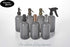 Gray Soap Dispenser with Black Pump, Non-Slip Coaster, Semi Translucent Smokey Grey 16oz Glass Bottle