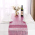 yuboo Pink Sequin Table Runners 12''x 108'' - 2 Pack Fabric Glitter Runner for Party Decorations