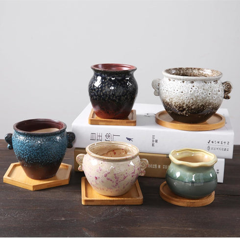 4PCS Mosaic Bamboo Coasters for Crafts, Blank Base Trays, DIY Mosaic Supplies, Drinking Cup Coaster, Plant Coaster