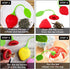 8PC Silicone Tea Strainers for Loose Tea, Cute Strawberry Shape Tea Infuser Set, Tea Filters for Loose-Leaf