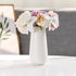 D'vine Dev 8 Inch Ceramic Flower Vase - Matte Finishing, Minimalist Design for Home Décor, White