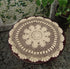 Laivigo New Handmade Crochet Cotton Lace Round Table Cloth Doilies, 24 Inch, Beige