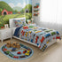 Set Sets 2Pcs,Gray, Erosebridal Boys Comforter Toddler Size Train Bedding, Colorful Steam Engine Truck Bedding