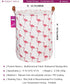 Laundry Hamper Large Canvas Fabric - Lightweight Storage Basket for Toy Organizer and Dirty Clothes (Flamingos)