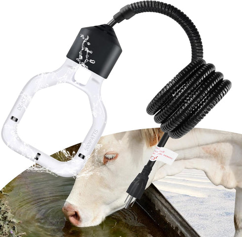 Kardeep 500W Bird Bath Heater, Cast Aluminum Submergible Stock Tank Heater De-icer