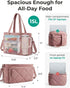 BAGSMART Lunch Bag Women Large Lunch Box Insulated Tote Bag with Multi-Pockets Quilted Puffy Tote for Work, Outdoors