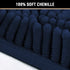 H.VERSAILTEX Navy Blue Bath Rug, Non-Slip Bath Mat, Extra Thick Chenille Rug, 17" x 24", Washable Plush Rugs