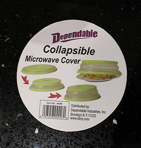 Dependable Industries' 2-in-1 Collapsible Microwave Splatter Guard Cover & Vegetable Washing Colander