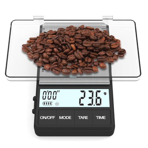 WEIGHTMAN Espresso Scale with Timer, 1000g x 0.1g Small & Thin Travel Coffee Scale, Mini Digital Scale with Backlit LCD