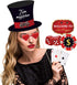 25Pcs Casino Photo Booth Props with Stick, Las Vegas Theme Selfie Props for Poker Night Birthday Party Supplies