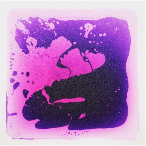 LONGKING 12 Inch X 12 Inch Liquid Encased Decorative Tiles in Bright Purple