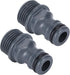 Zerodis 2Pcs Parts Connectors, Thread Telescopic Quick Connector Nipple for Garden Hose Tap Adapter