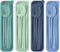 Reusable Utensils Set with Case, 4 Sets Portable Chopsticks, Knife, Fork, Spoon for Lunch Box, Travel Daily Use