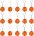 iMagitek 15 Pack Orange Basketball Keychains - Kids Party Favors, School Carnival Prizes, Gift Fillers