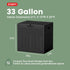 33 ZYJOYY Gallon Resin Deck Box Waterproof Outdoor Storage Box and Patio Furniture Side Table for Pool Accessories