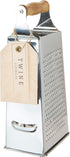 Twine Acacia Wood Handled Cheese Grater - Stainless Steel Grater, Citrus Zester, Vintage Kitchenware