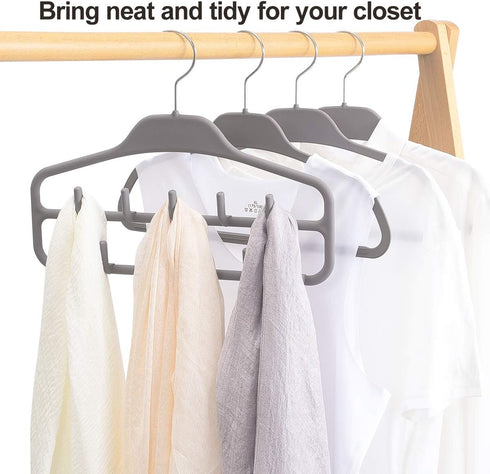 ELONG HOME 2 Pack Belt Hanger, Gray Sturdy Organizer with 360 Degree Swivel, 11 Large Hooks for Closet
