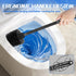 AONEZ Set, 2 Pack Toilet Brush and Holder Long-Handle Toilet Brush, Non-Slip Grip, Nylon Bristles, Deep Cleaning