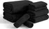 8 Piece Bath Towel Set Black|2 Oversized Large Bath Sheet,2 Hand Towels,4