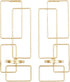 79 2 Set 2, 5"W, 13"H, Deco Metal Geometric Tealight Plate Wall Sconce, of Gold