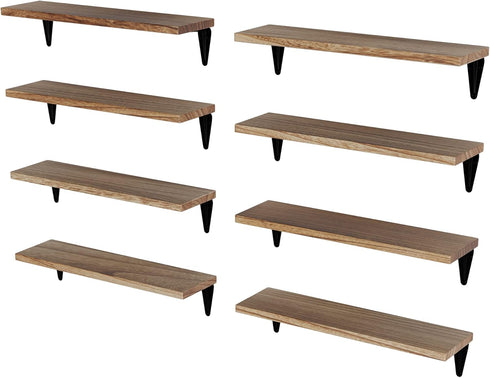 Wallniture Arras Floating Shelves for Wall, 17"x 4.5" Rustic Bookshelf for Living
