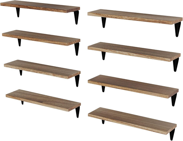 Wallniture Arras Floating Shelves for Wall, 17"x 4.5" Rustic Bookshelf for Living