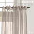 Elrene Home Fashions Vienna Sheer Tie-Top Window-Curtain Panel, 52 in x 84 in (1 Panel), Light Gray