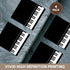 3dRose Black Piano Edge - Baby Grand Keyboard Music Design for Pianist Gifts - Ceramic Tile Coasters, Set of 4