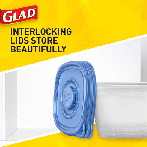 GladWare Family Size Food Storage Containers, XL Large Square Containers Hold Up to 104 Ounces, Set of 3