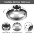 2 PCS Canning Funnel for Wide and Regular Jars, Stainless Steel Funnels for Kitchen Use, Metal Set
