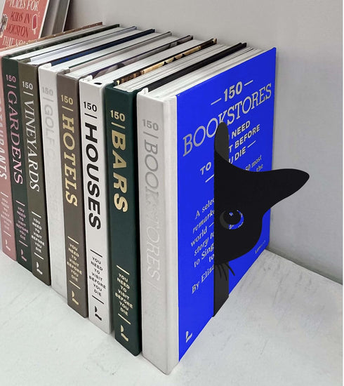 TYLCC 1 Bookends Metal Cat Book Ends, Pairs Cute Bookends for Shelves Decorative for Home Office Desk Bookshelf Decor
