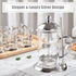 DUJUST Silver French Press Coffee Maker, Luxury Design with 4-Level Filter System, 34oz