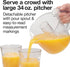 Proctor Silex Electric Citrus Juicer Machine, 34 oz., White and Green for Orange, Lemon, Grapefruit Juice (66340)