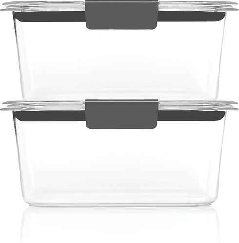 Rubbermaid Brilliance BPA-Free Food Storage Containers, Medium Deep, 4.7 Cup, 2-Pack, Airtight & Leak-Proof