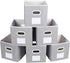 MAX Houser Fabric Cloth Storage Bins, Foldable Organizer Baskets with Dual Handles for Home Bedroom Storage, Set of 6