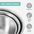 Table Concept Set Mixing Bowls with Airtight Lids, Stainless Steel Nesting Bowl for Space Saving Storage, Ideal