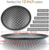 Handook Nonstick Pizza Pan for Oven, Carbon Steel Pizza Baking Pan with Holes, 12 Inch