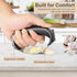 OERAIDIM Garlic Press Rocker - Stainless Steel Garlic Mincer, Garlic Chopper, Garlic Crusher with Garlic Peeler
