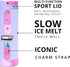 Elemental Iconic Kids Water Bottle, 20oz Triple Insulated Stainless Steel with Straw Lid & Charms Strap, Lilac Tie Dye