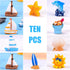 BLLREMIPSUR 10 Sailboat PCS Miniature Beach Figurines - Mini Shell Dolphin Starfish Decorations, Ocean Diorama