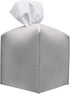 Carrotez Modern PU Leather Square Tissue Box Cover - Decorative Organizer for Bathroom Vanity, Night Stands, Office