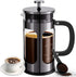 BAYKA 34 Ounce French Press Coffee Maker, Heat Resistant Borosilicate Glass with Stainless Steel