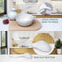 Set of 4 Asian Ceramic Soup Spoons, Long Handle, Non-slip Bottom, for Ramen, Miso, Wonton, Pho, and Noodle Soups
