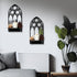Set 2, Gothic Sconces Wall Decor of Arched Church Wall Sconces Decorative Gothic Wall Decor for Living Room, Bathroom